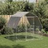 Chicken Coop with Roof 2.5 x 2 x 2.25 m Galvanized Steel