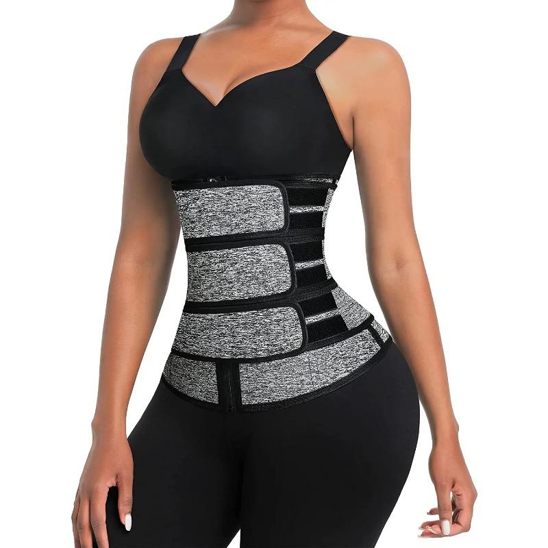 Women Waist Trainer Cincher 3 Straps - Tummy Control Sweat Girdle Workout Slim Belly Band for Weight Loss