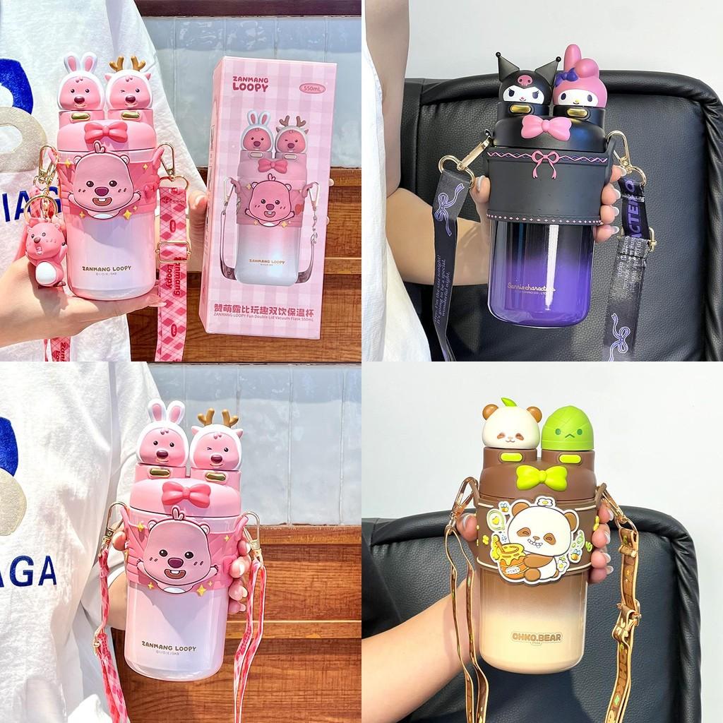 Loppy Insulated Water Bottle For Girls With Stainless Steel And Leakproof Lock For Kids And School Use