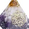 Natural Stone Crystal Orgonite Pyramid Reiki Chakra Healing Gemstone Tower Bedroom School Office Decorations Gifts
