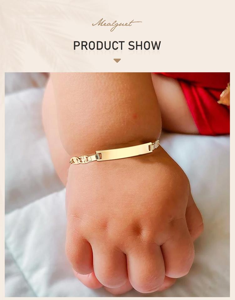 Pulseiras de Nome Personalizadas para Bebês e Crianças Meninas Meninos, Pulseira Personalizada de Proteção de Identidade Presente de Batismo