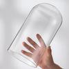Glass Dome Diameter 7", Decorative Glass Cloche Bell Jar Display Dome, Dust Proof Glass Display Dome with Solid Wood Base Office Home Desktop