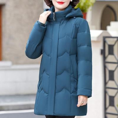 Manteaux d'hiver en plumes pour femmes, grande taille XL-6XL, épais et chaud, vestes en duvet de canard blanc 90%, à capuche, Parkas décontractées pour femmes d'âge moyen