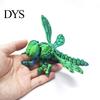 Office Desk Toys 3D Printed Dragonfly Figurine, Articulated Model with Movable Joints, Stress Relief Toy Insect Fidget for Decoration Reliever