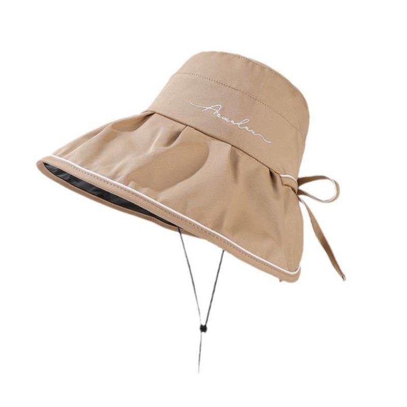 Casual Breathable Sun Protection Uv Protection Sunshade Hat Sunscreen Visors Folding Sunshade Travel Caps Embroidery Cap Panama Hat Fisherman Cap