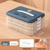 Large Capacity Multi-layer Handheld Transparent Plastic Food Storage Box for Dumplings