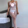 Transparently Crotchless Lingerie Lace Pantyhose For Adults Woman Full Body Stocking Costume