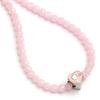 Pink Bead Necklace with Heart Shaped Bead Charm
