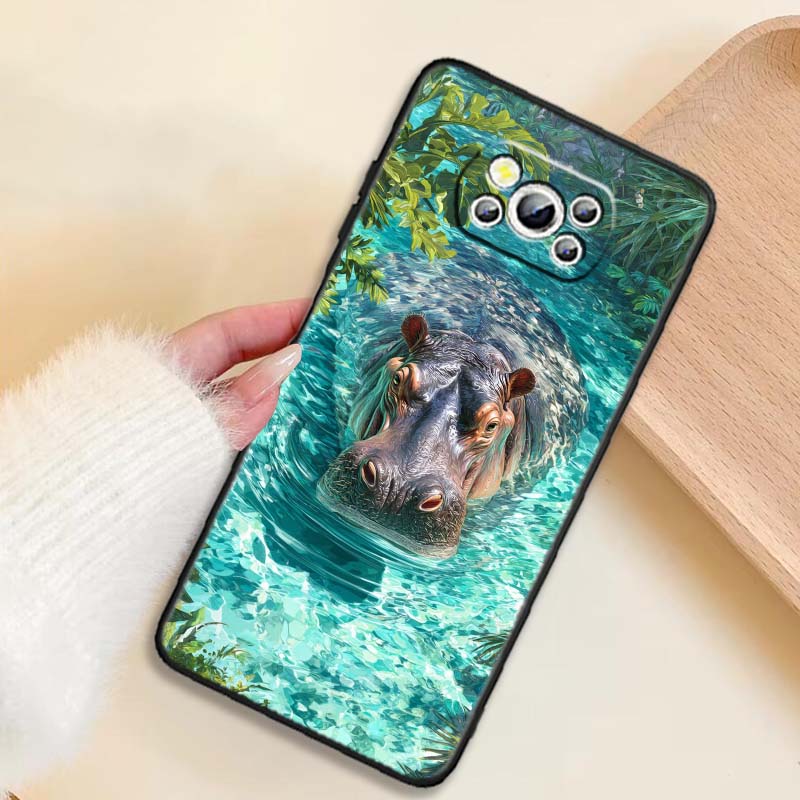 Tung Tung Sahur Anime Art For Xiaomi Mi Poco F3 F4 F5 F6 X3 X4 X5 X6 X7 M3 M4 M5 M6 M7 GT Pro 5G Black Phone Case