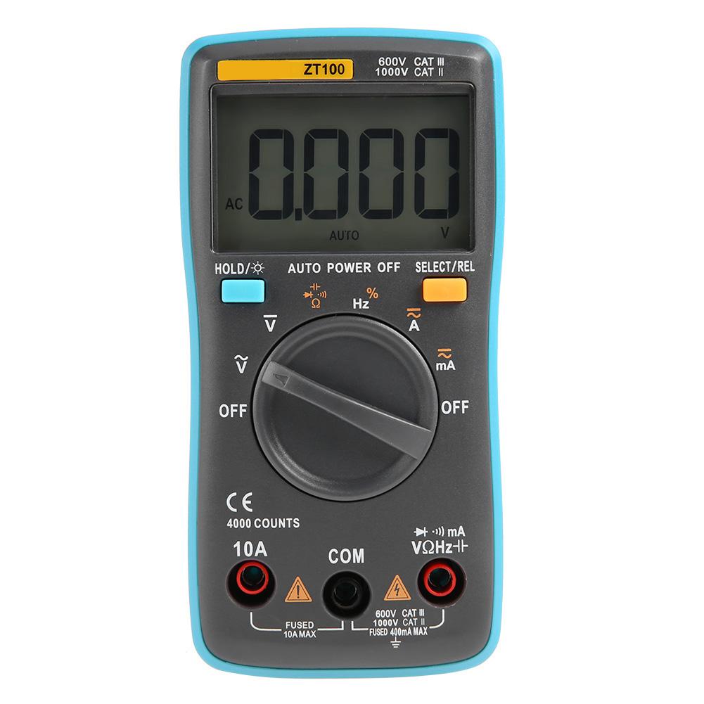 ZT100 4000 Counts Portable Mini Auto Digital LCD Display Testing Capacitance Multimeter