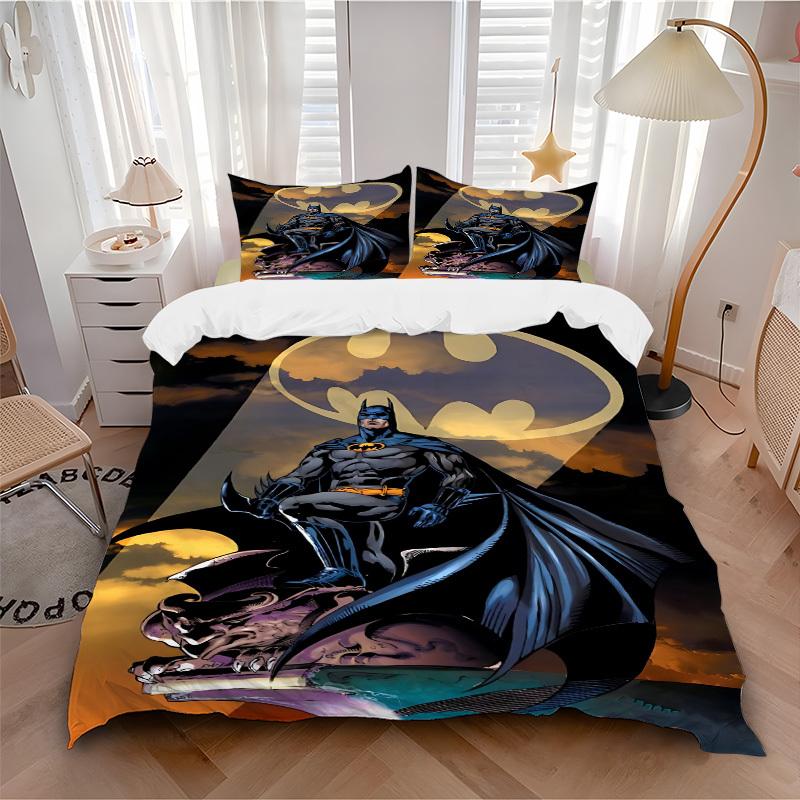 3pcs Batman Duvet Cover Set (1 Duvet Cover + 2 Pillowcases, No Core) - Comfortable, And Breathable Bedroom Decoration yy251104033