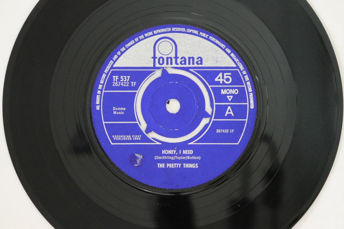 

7inch Record PRETTY THINGS - Honey, I Need TF537 Fontana 1965 UK Rock Used