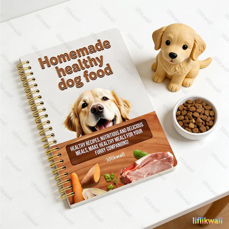 Homemade Healthy Dog Food Recipe Journal DIY Natural Meal Planner Nutrition Tracker Pet Feeding Logbook Treat Notebook for Owner