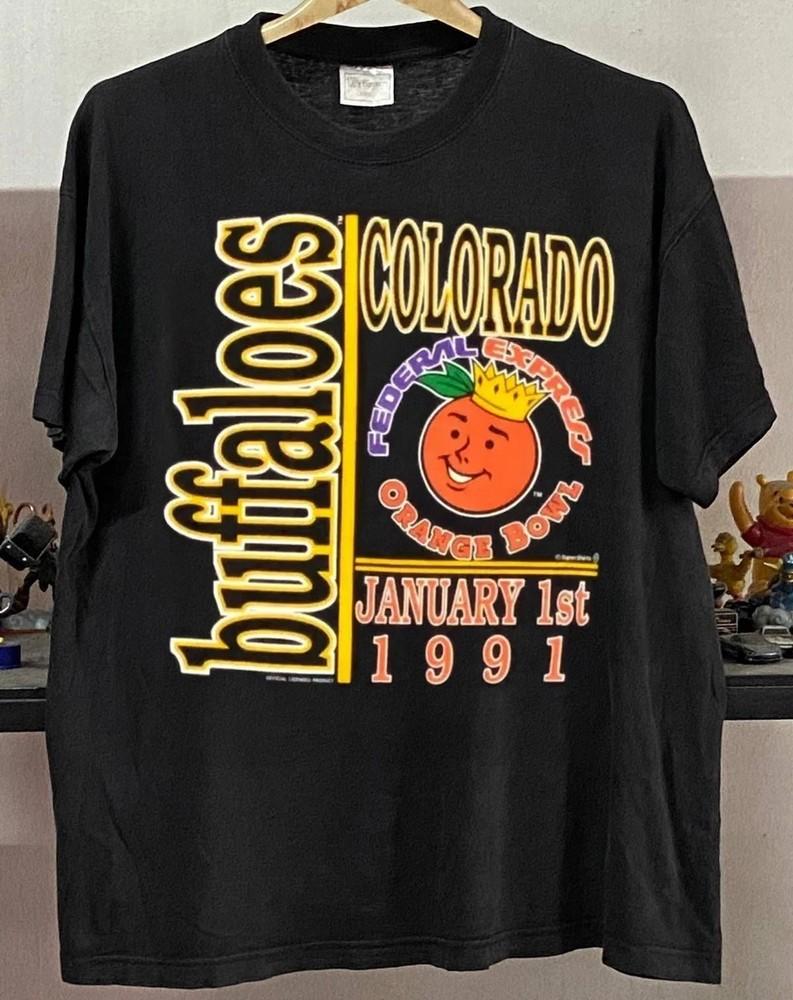 Remake 90s Buffaloes Colorado Orange Bowl Black Graphic tee S-5XL Unisex T-Shirt