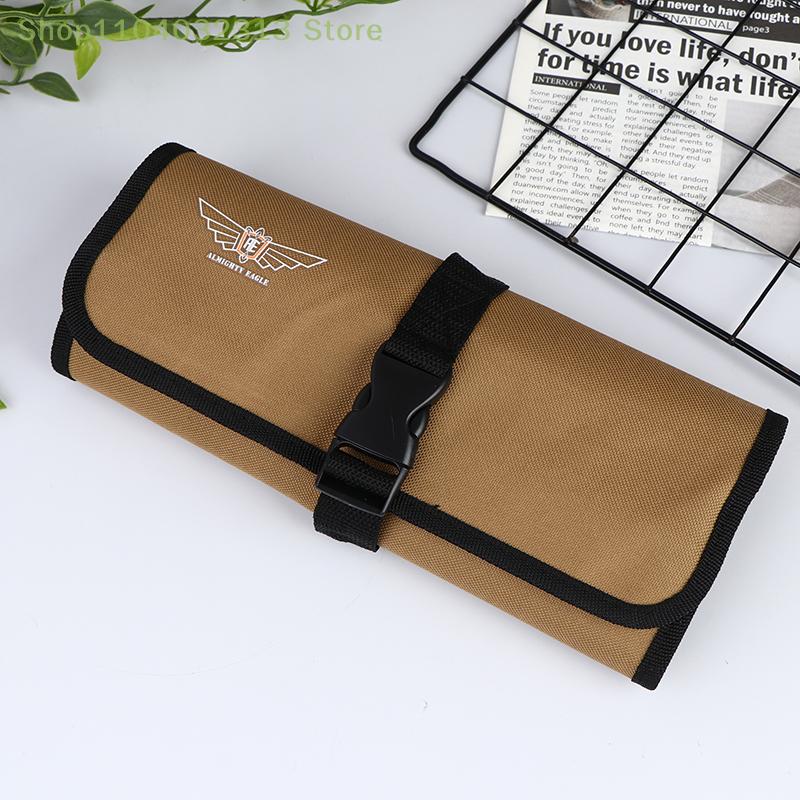 1PC Storage Bag Toolkit Oxford Cloth Roll Portable Pouch Bag Wrench Tool Foldable Spanner Hammer Camping Pocket Tool