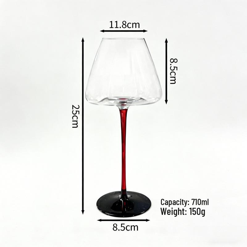 Rotating Burgundy Wine Decanter & High-Stemmed Glass Set