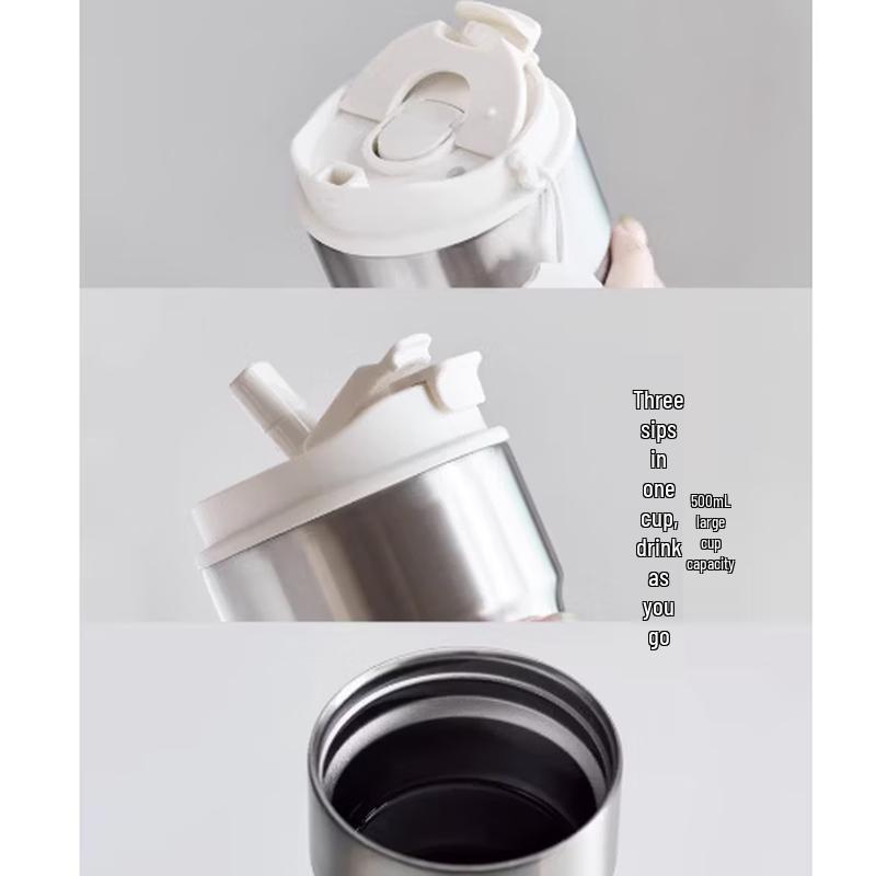 Ouleike Dual-Drink 316 Stainless Steel Coffee Cup