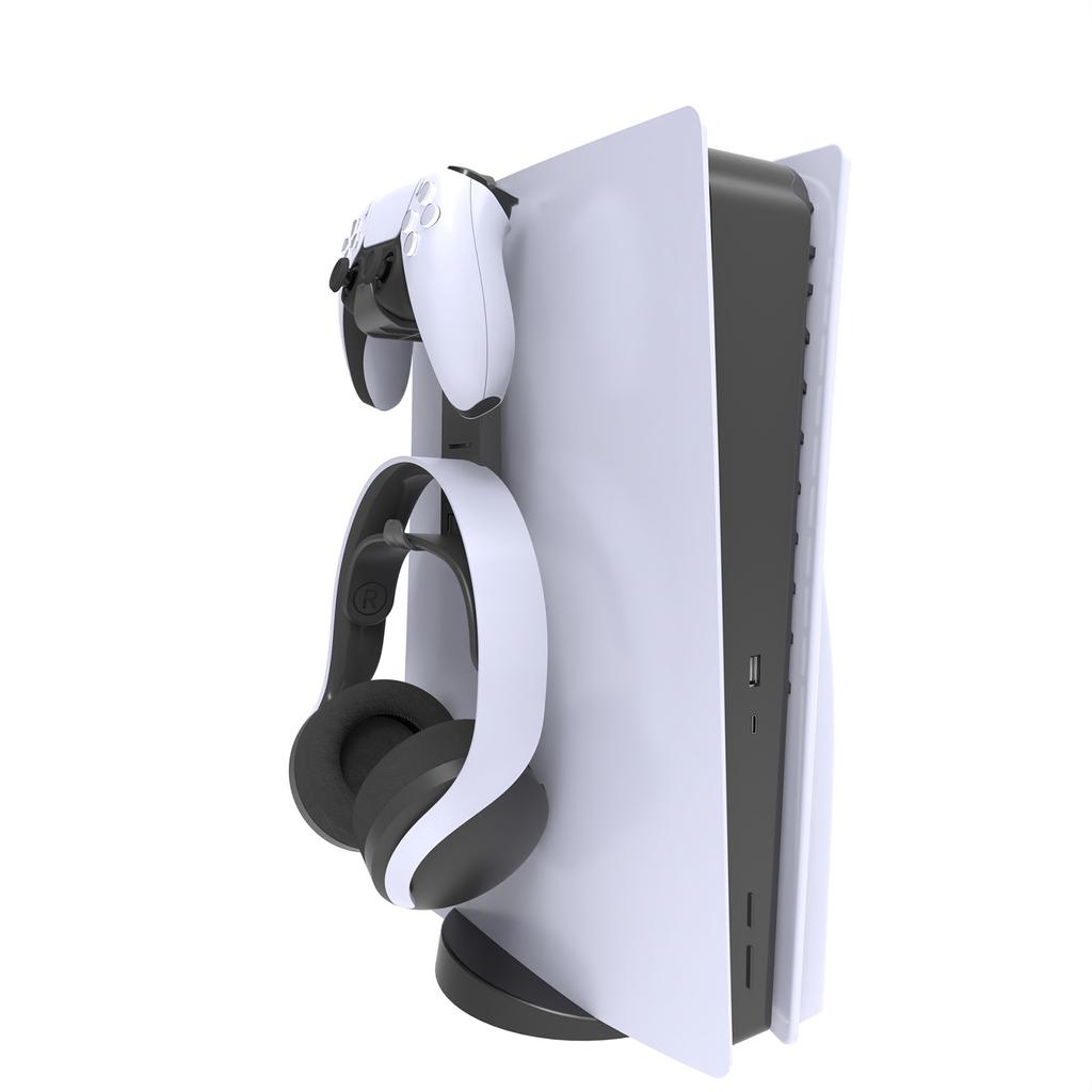 Game Console Side Hanger for Controller & Headset Side Mount Holder Organizer for PS5 Slim Side Hanging Storage Bracket