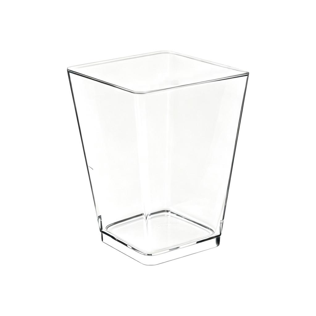150 Pack Disposable Plastic Trapezoid Square Cups for Appetizers, Desserts, - Party Supplies