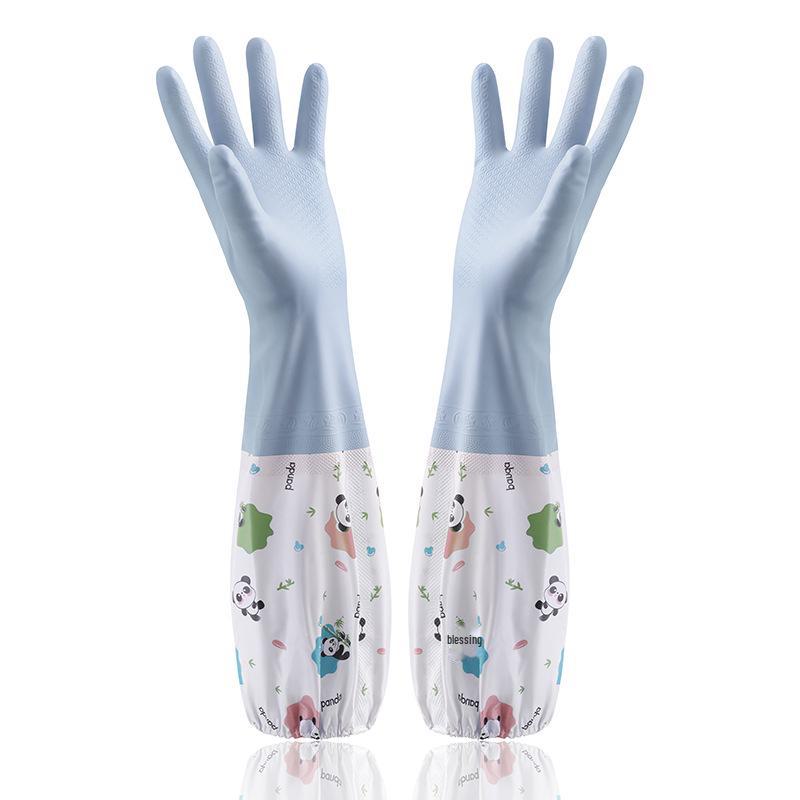 Bulaşık Yıkama, Temizlik ve Ev İşleri İçin Dayanıklı Su Geçirmez Lateks PVC Eldivenler