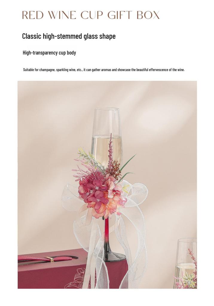 Luxus Sekt- und Rotweinglas-Set - Perfektes Geschenk für frisch Verheiratete, beste Freunde oder Schwestern zur Verlobung