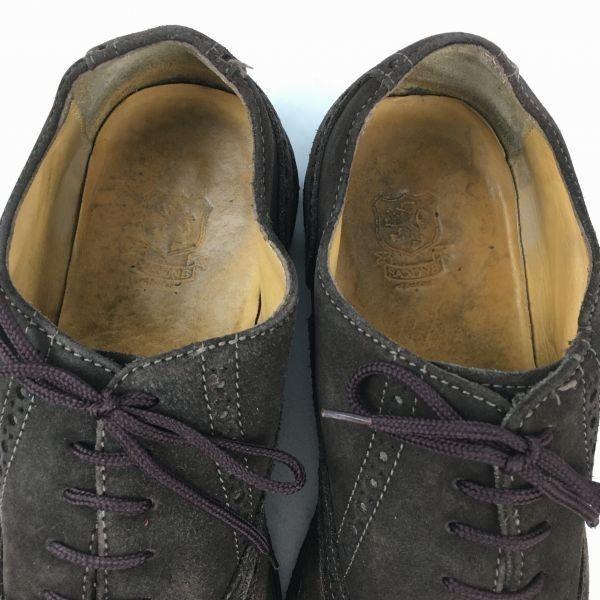 SAXONE Size 8 (26.5cm) British Vintage Crepe Sole Wingtip Dark Brown Men's(USED)