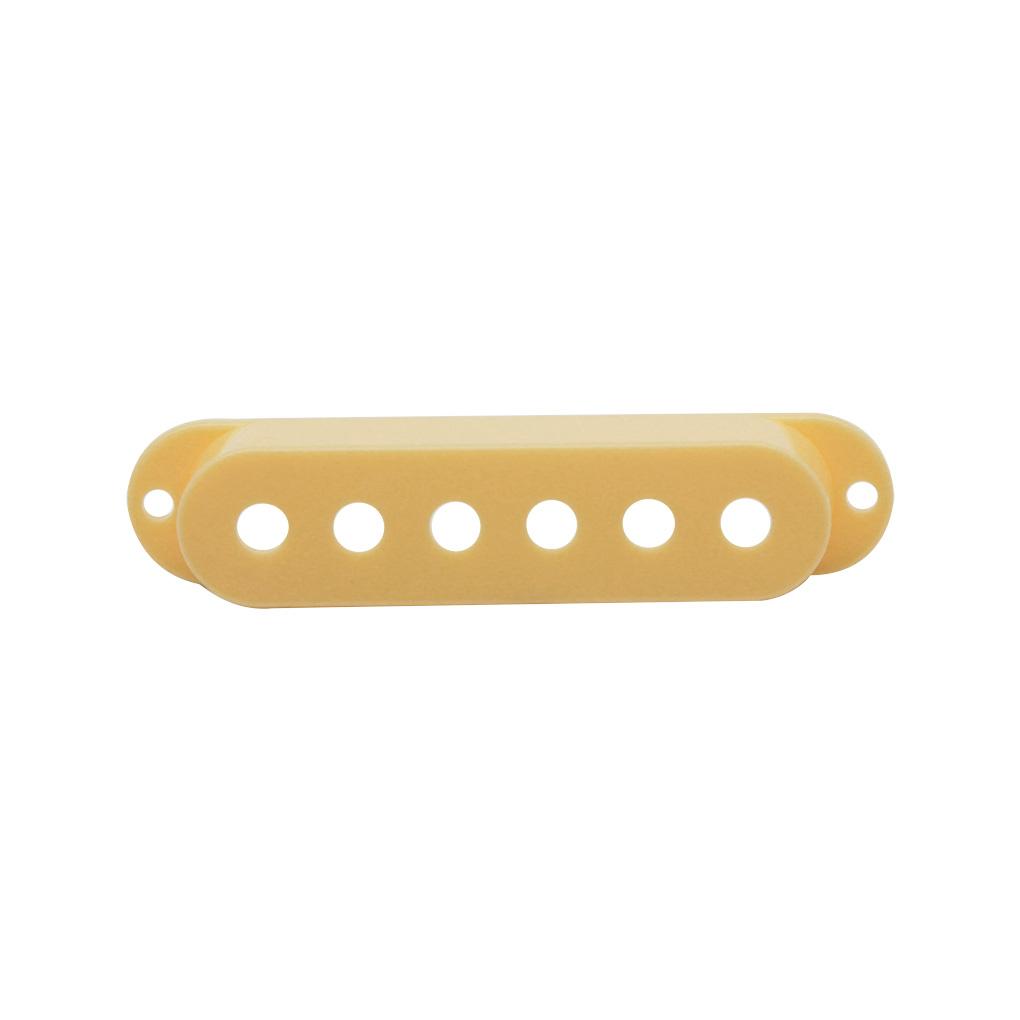 FLEOR Set of Yellow Plastic ST Single Coil Pickup Covers + Electric Guitar Knobs 2T1V+Switch Tip+Whammy Bar Tip