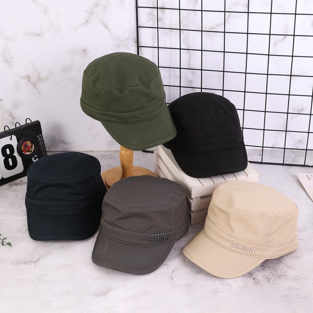 New four-season flat-topped cap with three-dimensional embroidered letters, fully sealed baseball cap, outdoor casual sun hat