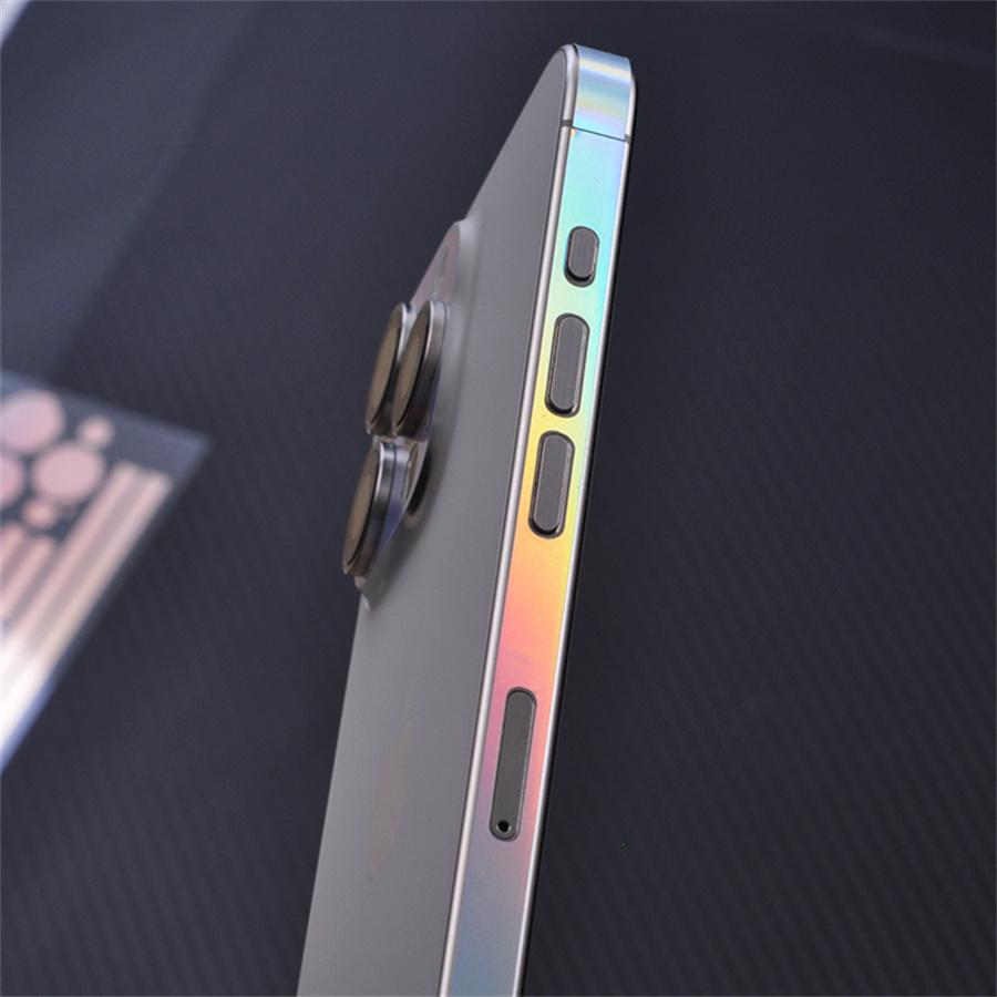 For iPhone 16 Plus 15 14 13 Mini 12 Pro Max Frame Protective Sticker Skin Anti-Scratch Border Lens Protector Film