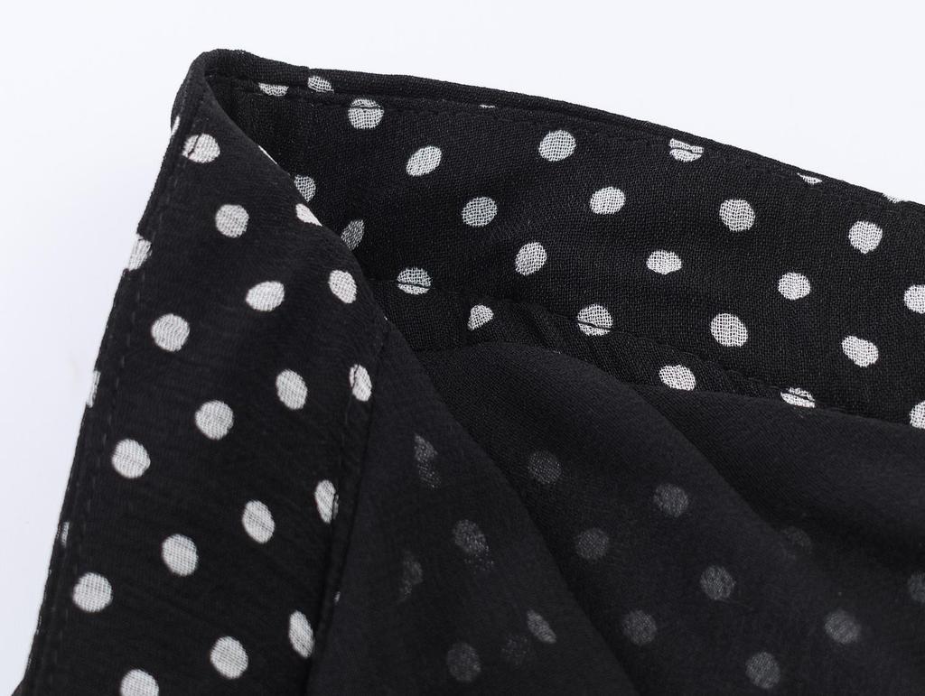 2025 Autumn European & American Style Women's Polka Dot A-line Mid-length Skirt