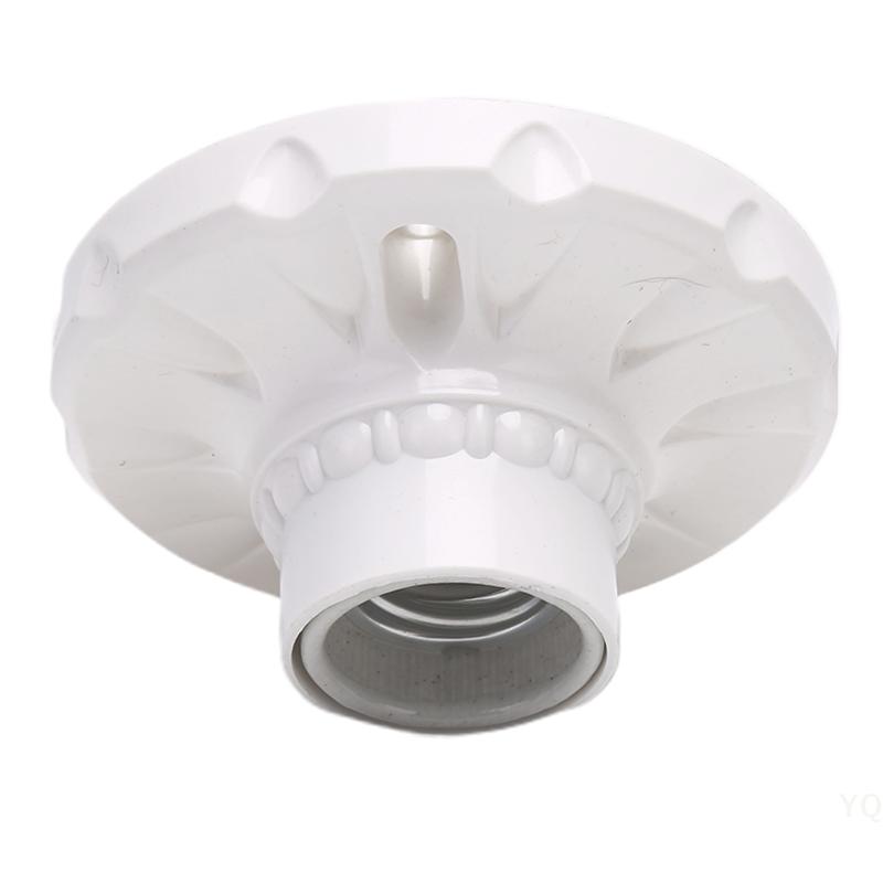 E27 Ceramic LED Socket - Round Base Holder for Hanging Ceiling & Wall Lamps