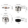 Stainless Steel Camping Cookware Set with Folding Lid Camping Pot Pan Kettle Set