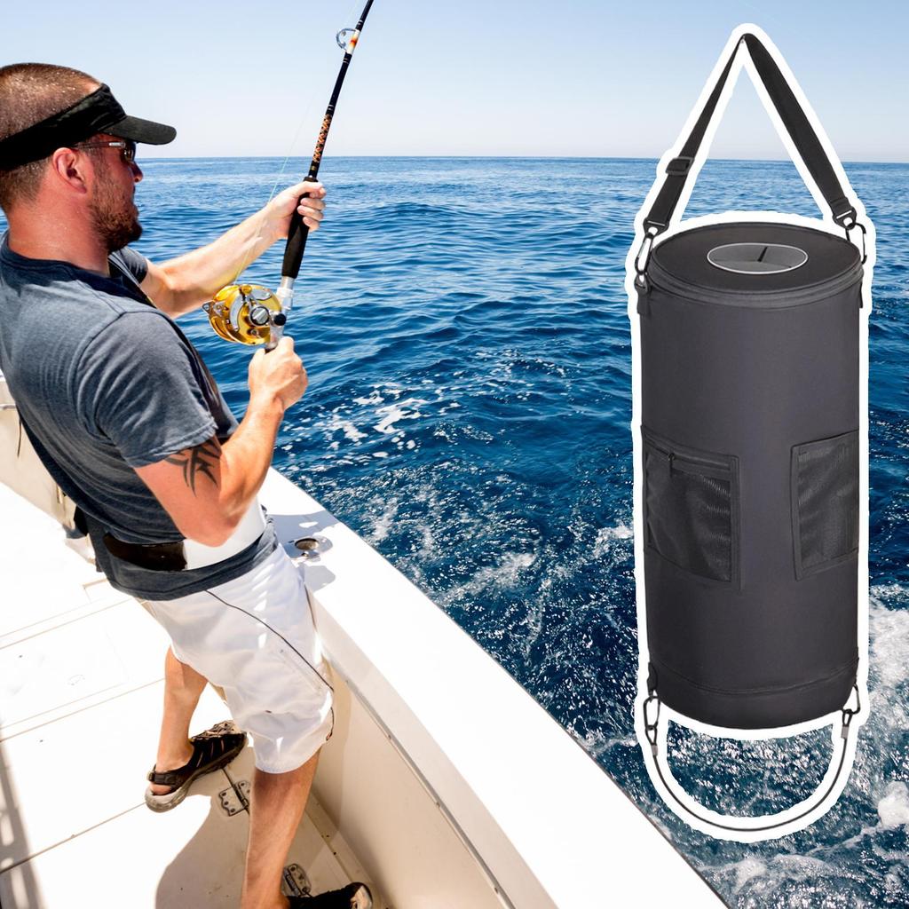 Boat Garbage Can Portable Pontoon Boat Trash Bag Foldable Marine Garbage Holder For Boating Car Interior RV Camping Outdoors
