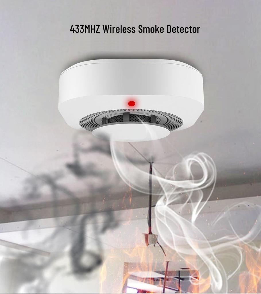 Wireless Smoke Detector & Fire Alarm for Kitchen and Home Safety
