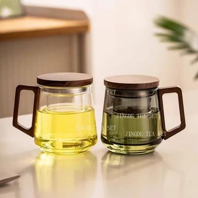 470ml Men's Tea Cup Tea Separation Cup Office Glass Tea Cup Large Capacity Drinking Utensils Household Mug with Handle
