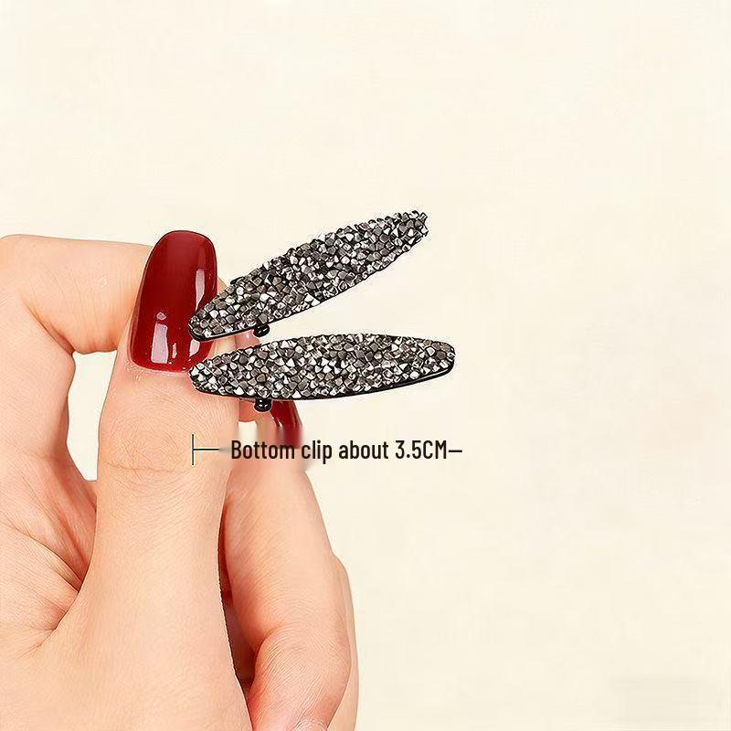 Mini Rhinestone Duckbill Hair Clip for Bangs - 2026 High-End Edition