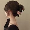 Non-Slip Satin Hair Claw Cute Ponytail Catch Strong Hold Princess Hairpin