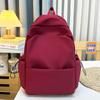 Schoolbag Japanese large-capacity junior high school schoolbag ins Korean version versatile solid color backpack high school student campus backpack