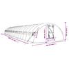 Greenhouse with Steel Frame White 100 m² 20 x 5 x 2.3 m