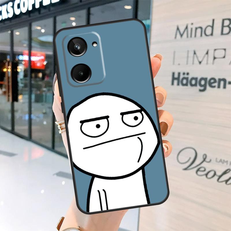 

Funny Man Middle Finger Case For Realme 15 14 13 12 11 Pro Plus GT6 GT7 Pro C55 C51 C35 C53 C61 C65 C67 C63 C71 C75 Realme 15 Pro