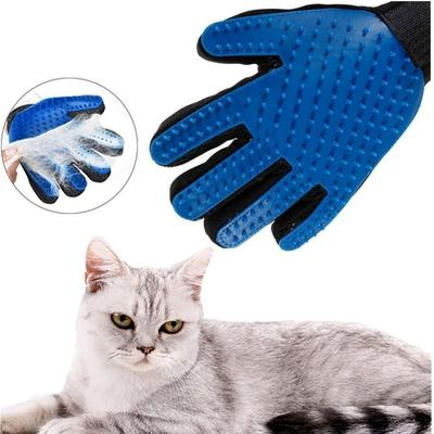 1 par de luvas para tosa de animais de estimação, cães, gatos, escova para remoção de pelos, pente, luvas para banho de animais de estimação, suprimentos de limpeza, pentes para massagem de animais