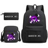 Murder Drones Themed 3-Piece School Set: Backpack Shoulder Bag Pencil Case Teens