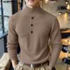 INCERUN Autumn Winter Men Turtleneck Long Sleeve Knitted Sweaters Casual Pullovers