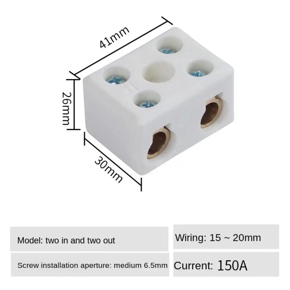 1 In 1 Out Ceramic Wiring Terminal Block High-temperature Resistant 2 In 2 Out Screw Wire Connector Terminals