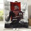 3D Football Star M-MbappeSs Cool Flannel Blanket Soft Throw Blanket Art For Home Decor Bedroom Bed Sofa Cover Picnic Fans Gifts