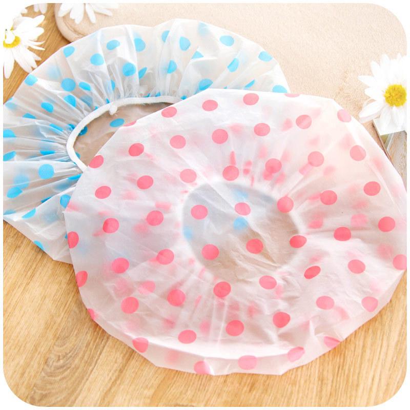 1/2/3PCS Waterproof Shower Cap for Women Bathroom Spa Salon Elastic Hair Cover Bonnet