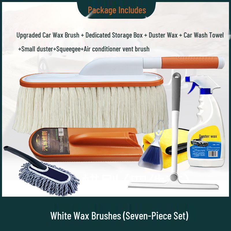 Car Cleaning Duster & Snow Removal Brush with Wax Mop