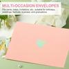 20Pcs/Set Mini Card Envelopes Pearlescent Paper Envelopes Business Greeting Cards Holder with Heart Pattern for Birthday Wedding