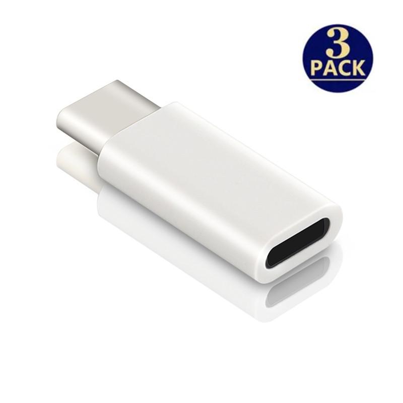 3PCS Lightning Female To USB C Male Charger Adapter for IPhone 15 Pro Max Plus IPad Type C To 8Pin Charging Data Sync Connector