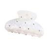 Hair Claw No Slipping Strong Grip Medium Size Back Head Hair Clip Rhinestone Imitation Pearl Flower Pattern Shark Hair Claw